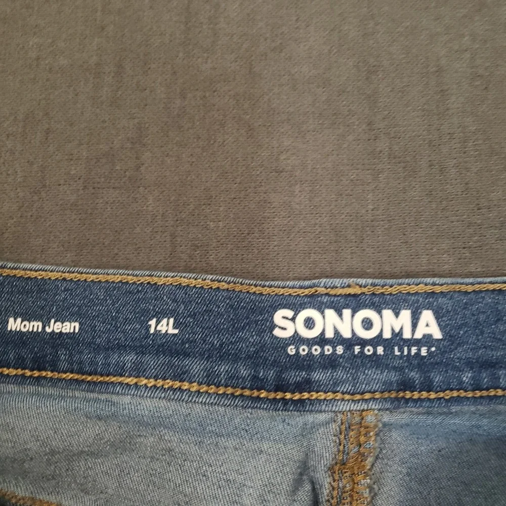 Sonoma Mom Jeans Womens 14 Tall High Rise Straight‎